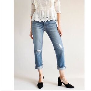 Mother Jeans The Cheeky High Rise Distressed Ankle Denim Casual Twice As Nice 27